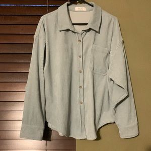 Corduroy Shacket baby blue size small medium